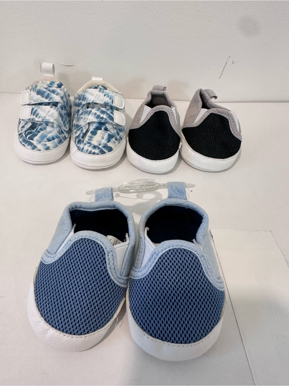 Baby Blue Mesh Slip-On Shoes